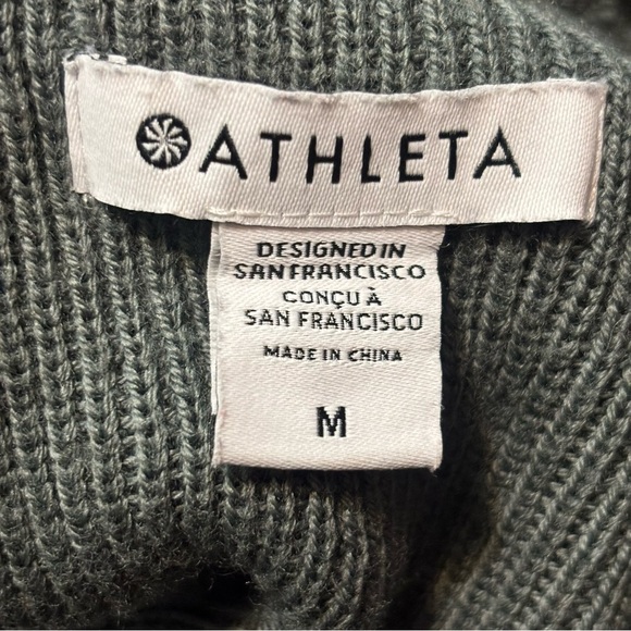 Athleta Hanover V-Neck Sweater Merino wool Blend oversized knit Sz M - Picture 7 of 8